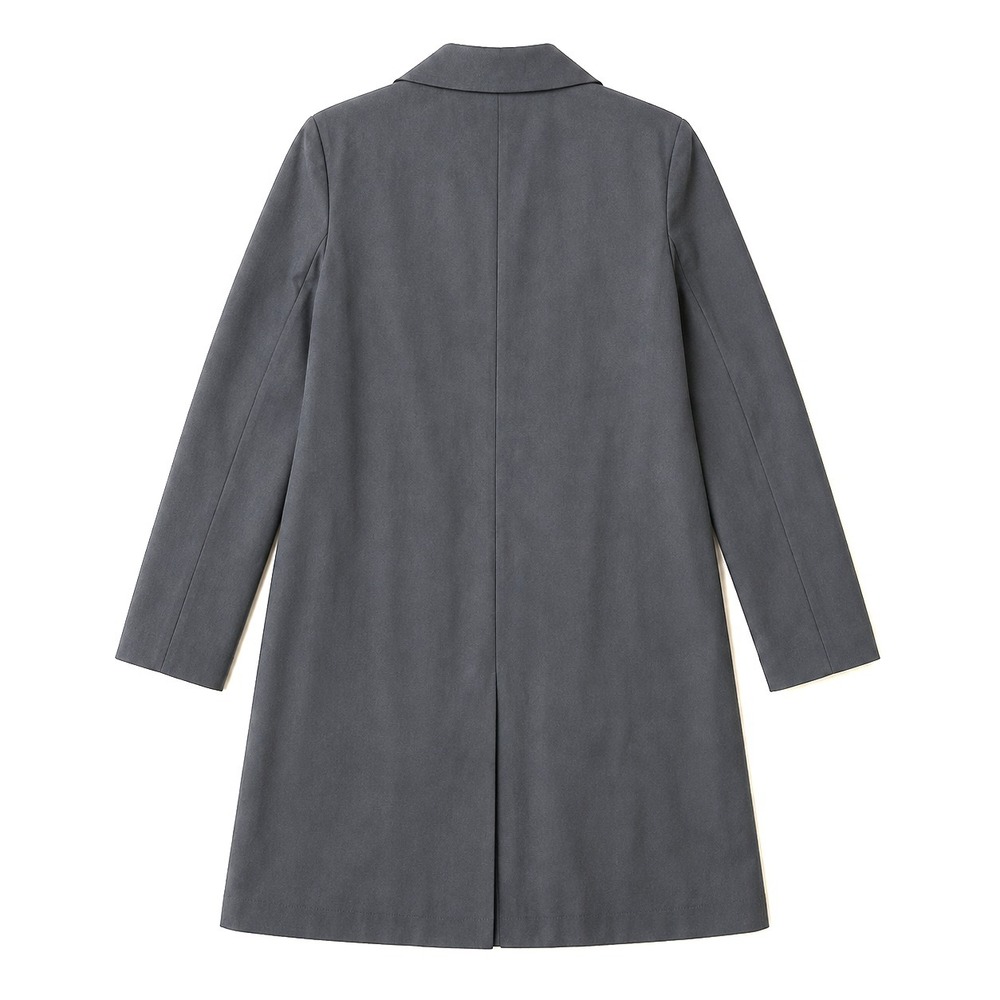 AGNES B Charcoal‎ Wide Collar Coat Size 6-8  Lined Pockets Quiet Luxury France - Picture 2 of 9